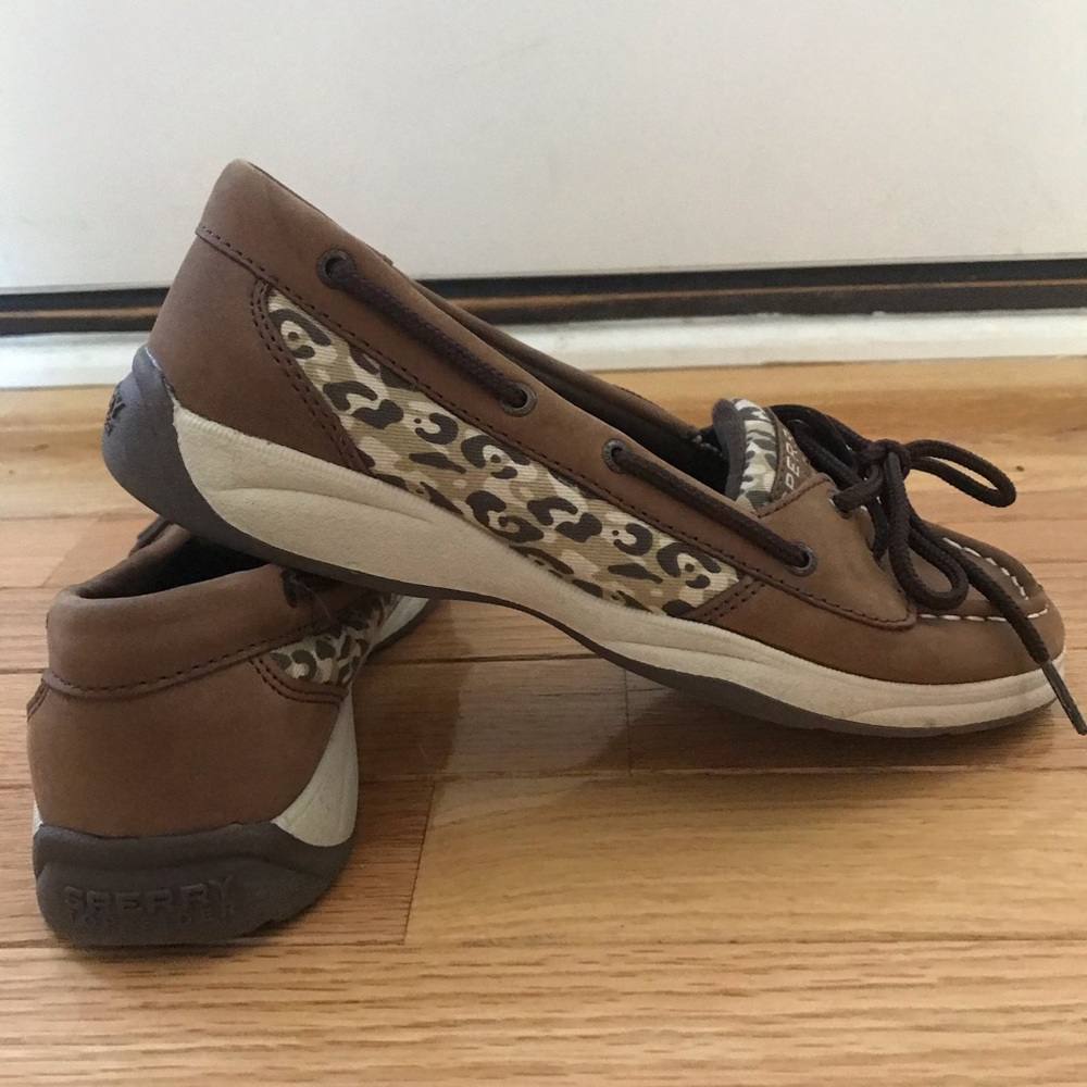 Brown Cheetah Print Sperrys